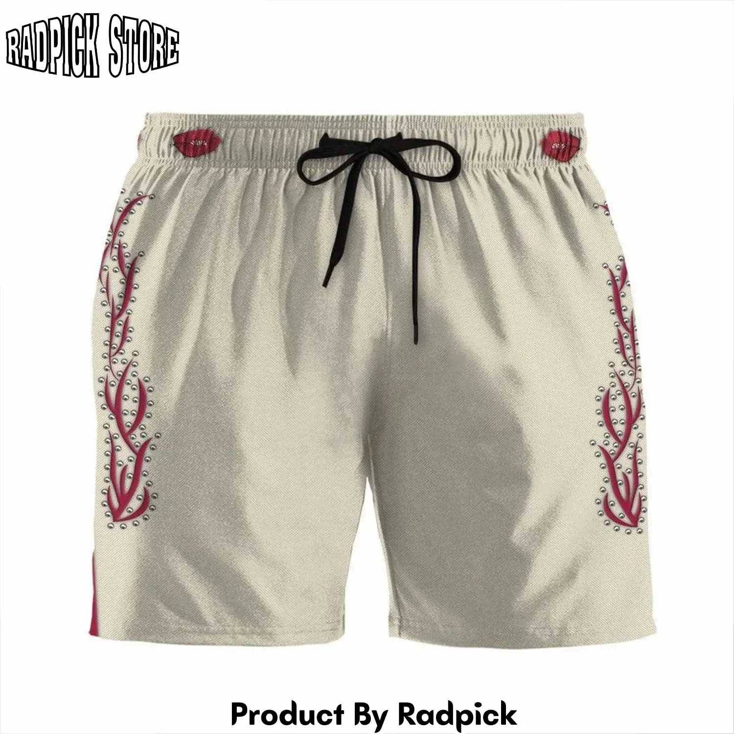 Radpick 3d heart of the great american nudie suit summer beach shorts rp631455